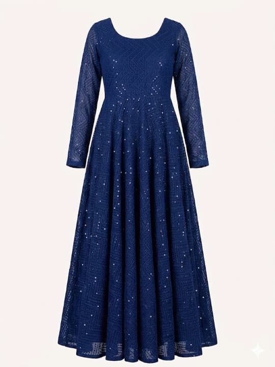 Navy Embellished Maxi Dress 2