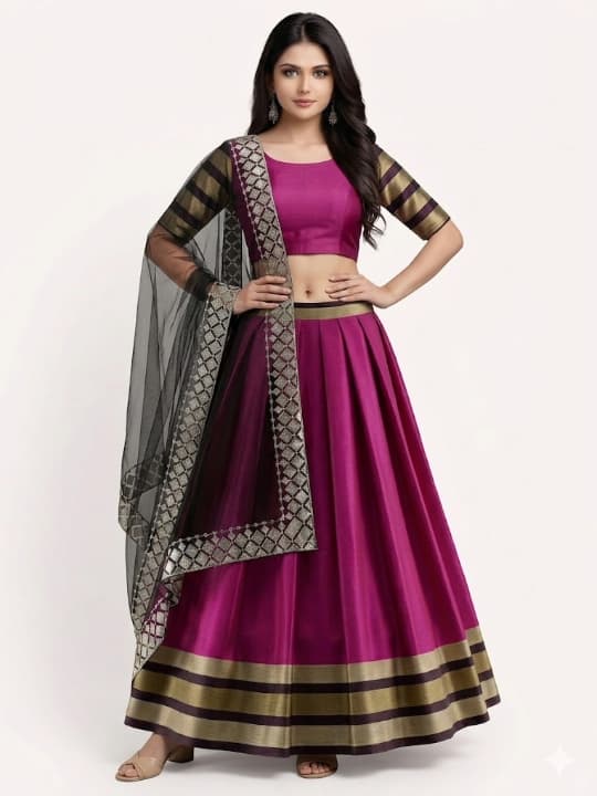 Magenta Festive Lehenga Set 1